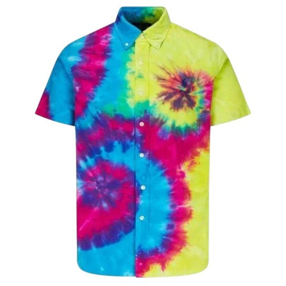 Polo Ralph Lauren Men's Classic Fit Button Up Shirt Size M Summer Tie Dye NWT